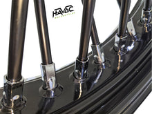 Load image into Gallery viewer, Fat Spoke Wheel, 18 x 3.5 Rear Wheel, Black and Chrome, Harley FLST Softail Heritage, Fat Boy, Deluxe 2008-2017, Non-ABS