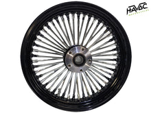 Load image into Gallery viewer, Fat Spoke Wheel, 18 x 3.5 Rear Wheel, Black and Chrome, Harley FLST Softail Heritage, Fat Boy, Deluxe 2008-2017, Non-ABS