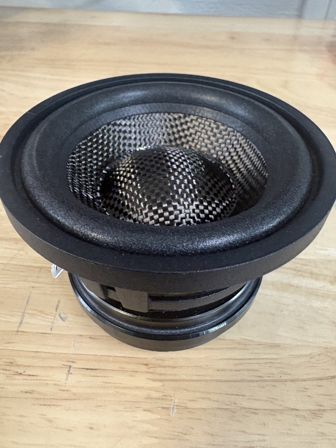 Front view of the custom Aquatic AV 3.5-inch driver