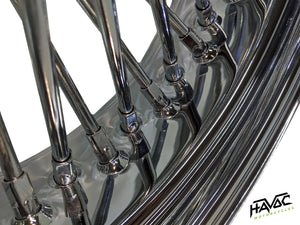 Fat Spoke, All Chrome, 18x3.5 Rear, 3/4 Bearing