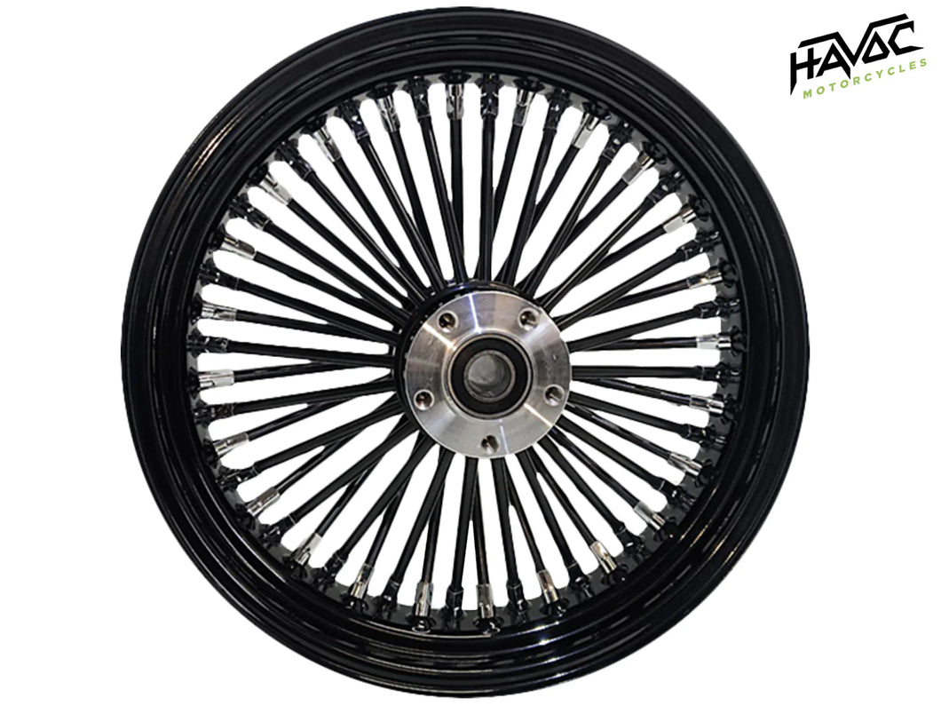 Fat Spoke, Black, 18x5.5 Cush Drive, Without ABS