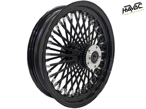 Fat Spoke Wheel, 16 x 3.5 Rear Wheel, Black, Harley FLST Softail Heritage, Fat Boy, Deluxe 2008-2017, Non-ABS