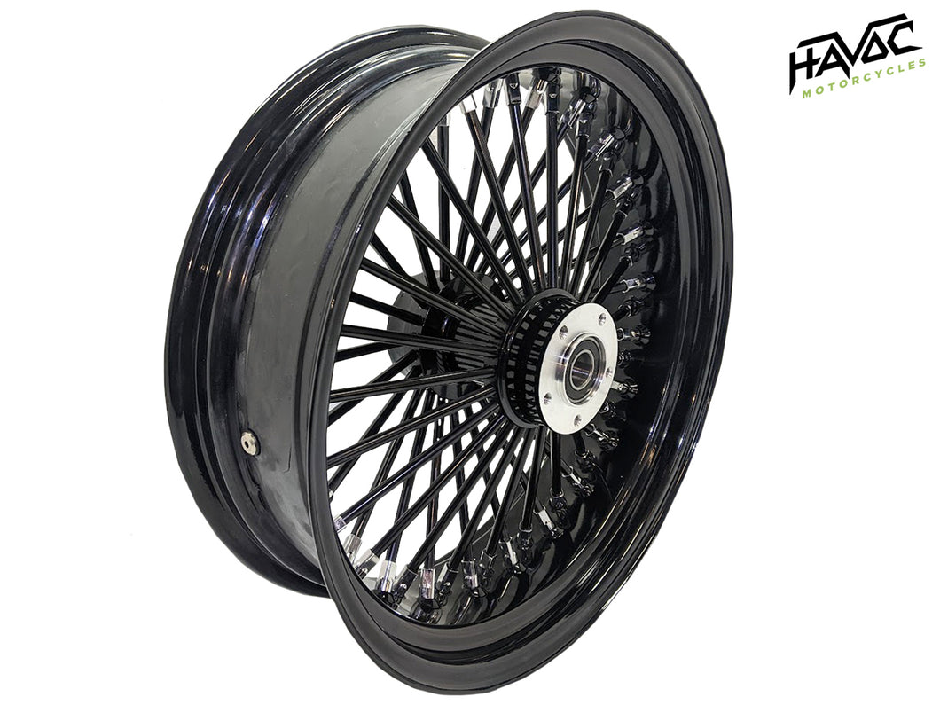 Fat Spoke Wheel, 18x5.5 Dual Disc Front, Black, for 2000-2007 Touring Models