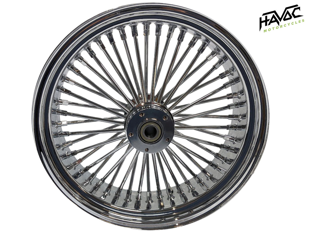 Fat Spoke Wheel, 18x5.5 Dual Disc Front, All Chrome, for 2000-2007 Touring Models