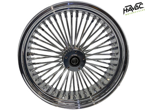 Fat Spoke Wheel, 18x5.5 Dual Disc Front, All Chrome, for 2008-2023 Touring Models without ABS