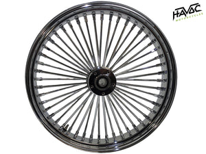 Fat Spoke Wheel, 21 x 3.5 Dual Disc Front, All Chrome, for 2008-2023 Touring Models without ABS