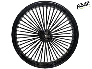 Fat Spoke Wheel, 21 x 3.5 Single Disc Front, Black, FLST (S/C/N, F), Slim, Heritage, Deluxe, Fatboy 2007-2017 without ABS