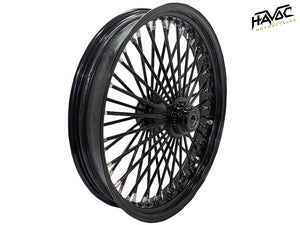 Fat Spoke Wheel, 21 x 3.5 Single Disc Front, Black, FXST/C/S Softail Standard and Softail Custom 1994-99 and  FLST(S/C/F), Slim, Heritage, Fatboy 1994-1999 (Front)