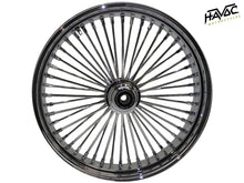 Load image into Gallery viewer, Fat Spoke Wheel, 16 x 3.5 Single Disc Front, All Chrome, Softail FLST (S/C/N, F), Heritage, Slim, Fatboy 2007-2023, 25mm Bearings.
