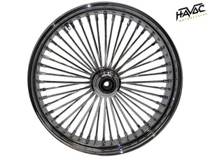 Fat Spoke Wheel, 21 x 3.5 Single Disc Front, All Chrome, FLST (S/C/N, F), Slim, Heritage, Deluxe, Fatboy 2007-2017 with ABS