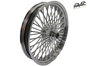 Fat Spoke Wheel, 16 x 3.5 Single Disc Front, All Chrome, for 2000-2006 Touring Models, 3/4" Bearings.