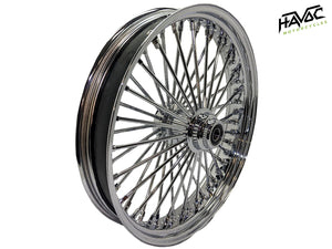 Fat Spoke Wheel, 21 x 3.5 Single Disc Front, All Chrome, FXST/C/S Softail Standard and Softail Custom 1994-99 and  FLST(S/C/F), Slim, Heritage, Fatboy 1994-1999