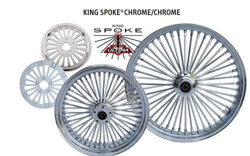 Ultima King Spoke 26x3.5 Chrome Wheel for Harley Touring