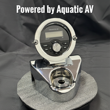 Load image into Gallery viewer, Aquatic AV GP1 Bluetooth head unit in Havoc billet nacelle cap and gauge pod for Road King
