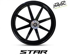 Star Billet 18x5.5 Dual Disc Black Front Wheel for Harley-Davidson Touring Models 2000-2007