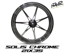 Load image into Gallery viewer, Havoc &quot;Solis&quot; 21x3.5 Chrome Dual Disc Front Wheel for Harley Touring
