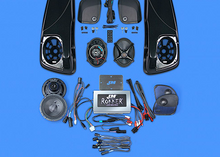 Load image into Gallery viewer, J&amp;M ROKKER® XXR EXTREME 800W 4-SPEAKER/AMP KIT W/COLOR-MATCHED SADDLEBAG SPEAKER-LIDS FOR 2014-2021 HARLEY® STREETGLIDE
