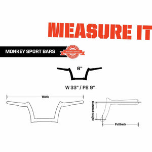 6″ OEM MONKEY SPORT BARS ROAD GLIDE AND ROAD KING