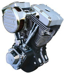 296-257  ULTIMA® COMPLETE COMPETITION SERIES ENGINES DIAMOND CUT® Complete Black Finish 120 CI